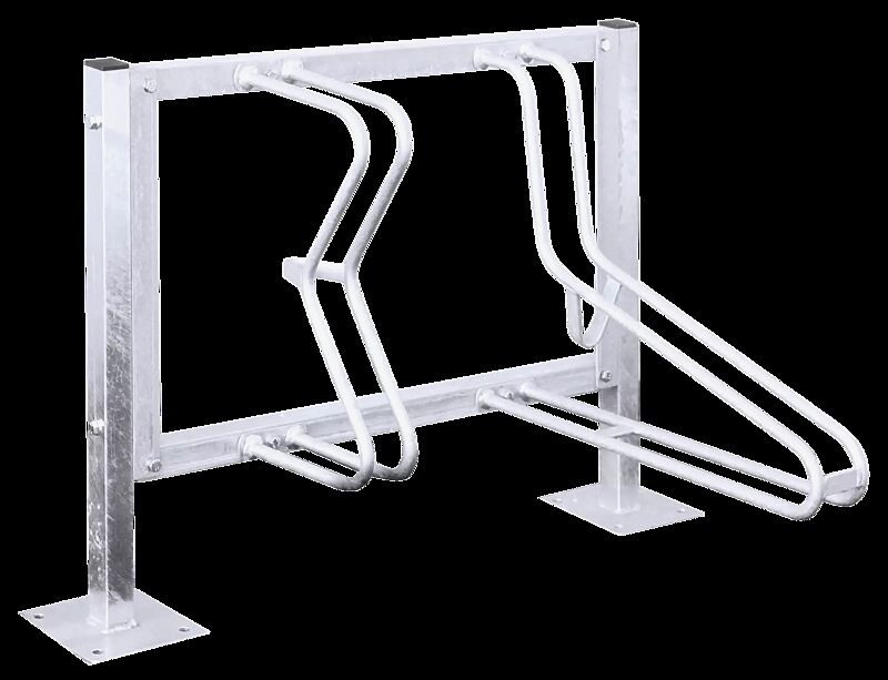 Fahrradständer SALVADOR, zum Aufdübeln, 2 Stellplätze