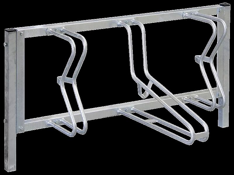 Fahrradständer SALVADOR, zum Aufdübeln, 3 Stellplätze