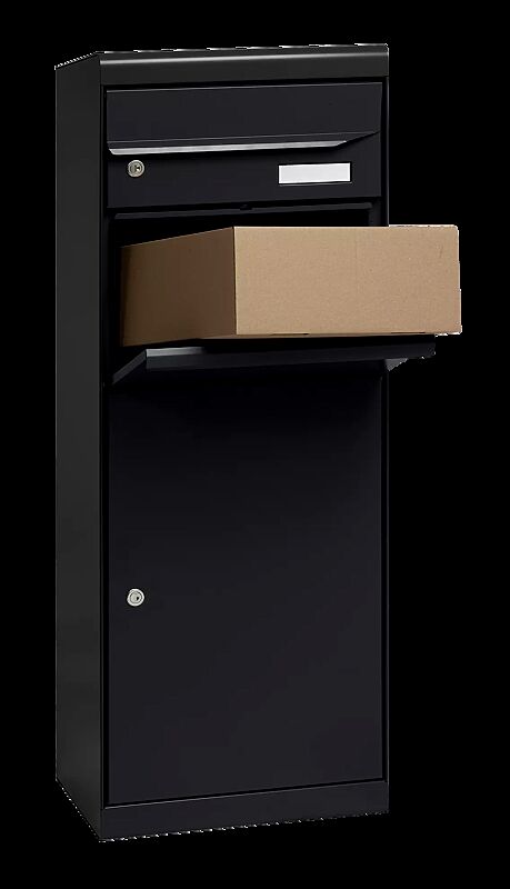 Brief- und Paketkasten VATAN in schwarzgrau semimatt
