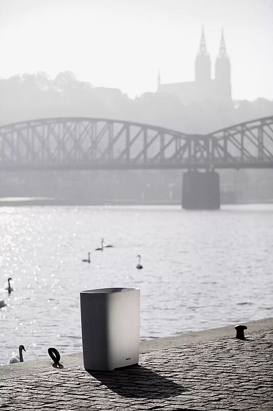 Abfallbehälter BETTER in hellgrau