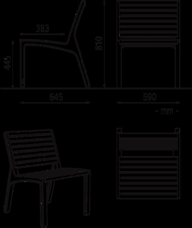 Sitz MIELA mit Rückenlehne