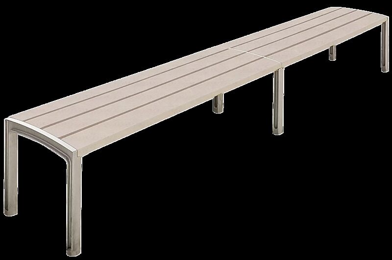 Sitzbank MIELA ohne Rückenlehne, mit Resysta®-Belattung, lasiert in natur