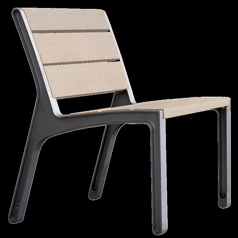 Stuhl MIELA mit Rückenlehne, mit Resysta®-Belattung, lasiert in natur