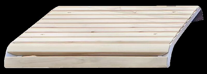 Mauerauflage PORT ohne Rückenlehne, Breite 580 mm, mit Robinienholzbelattung