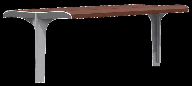 Sitzbank EMAU SOLO ohne Rückenlehne, mit Jatobaholzbelattung