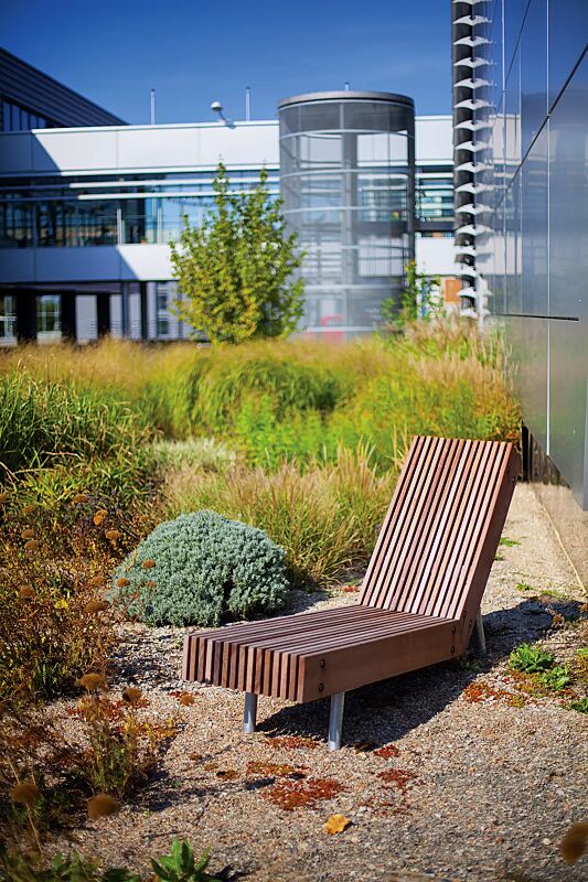 Liegebank WOODY mit Jatobaholzbelattung