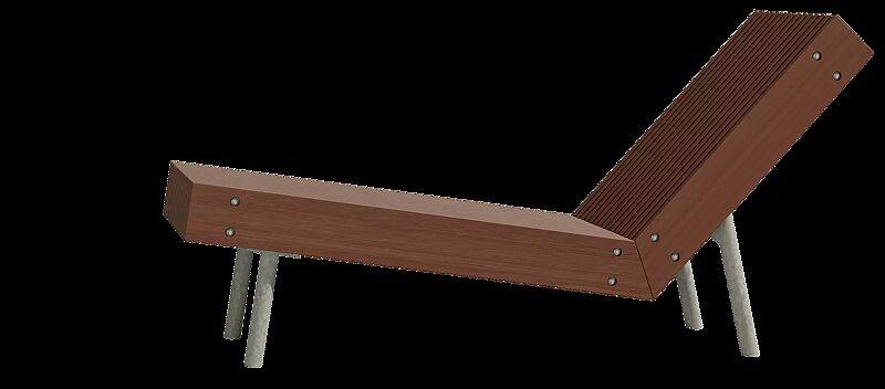 Liegebank WOODY mit Jatobaholzbelattung