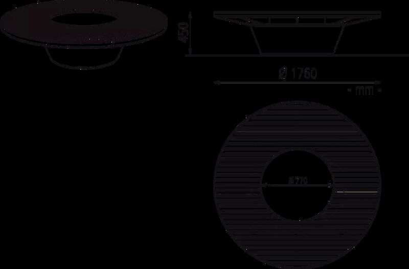Sitzelement CONICS ohne Rückenlehne, inkl. Pflanzeinfassung Ø 770 mm