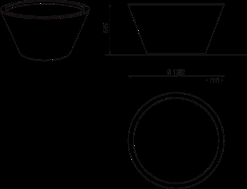 Pflanzbehälter CONICS aus Beton, Ø 1250 mm