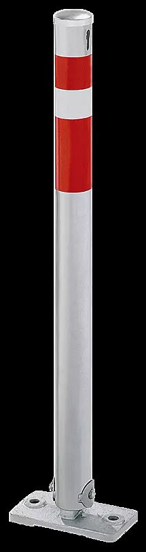 Sperrpfosten REUS zum Aufdübeln, ohne Fußpedal, vorgerüstet für Profilhalbzylinderschloss, feuerverzinkt
