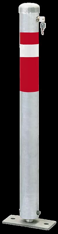 Sperrpfosten RUBI zum Aufdübeln, kippbar, Zylinderschloss