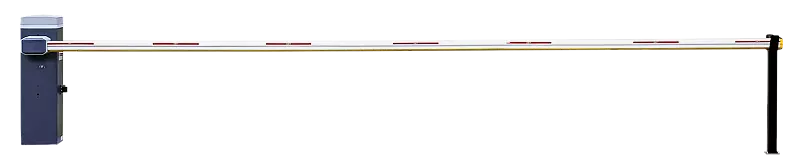 Schrankenanlage BUSSET, Absperrbreite 6,00 m und Auflagestütze