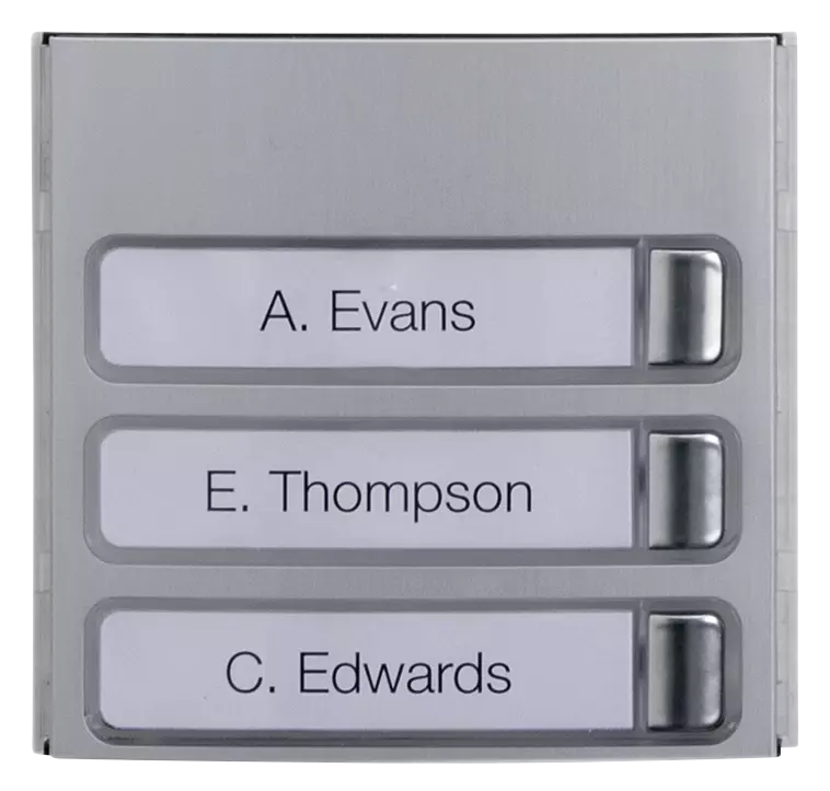 Modulare Außenstation LAURIS, mit 3 Klingeltastern, inklusive Abdeckung