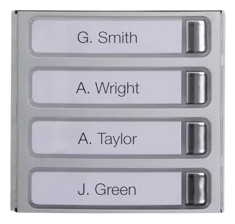 Modulare Außenstation LAURIS, mit 4 Klingeltastern, inklusive Abdeckung