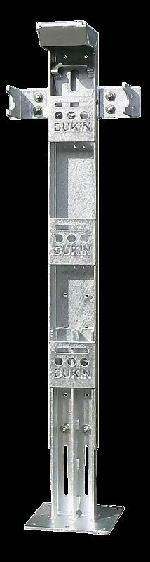 Mülltonensäule FIXOUT, feuerverzinkt, zum Aufdübeln, für Mülltonnen 120 bis 240 L