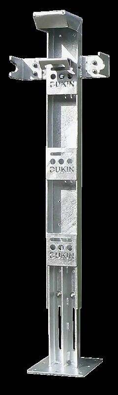 Mülltonensäule FIXOUT, feuerverzinkt, zum Aufdübeln, für Mülltonnen 120 bis 240 L