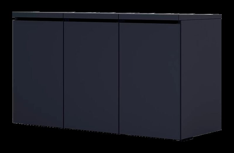 Müllbehälter-Dreifachschrank STYLEOUT® BASIC, pulverbeschichtet in RAL 7016 anthrazitgrau