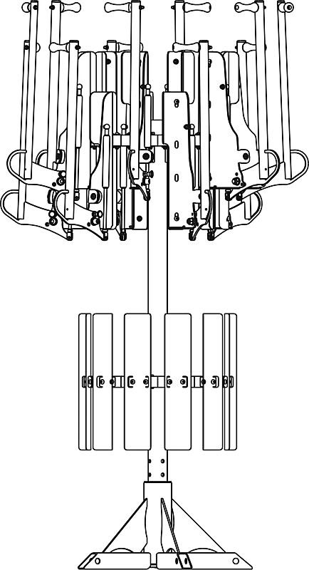 Fahrradpark-Karussell YORO, hoch / tief