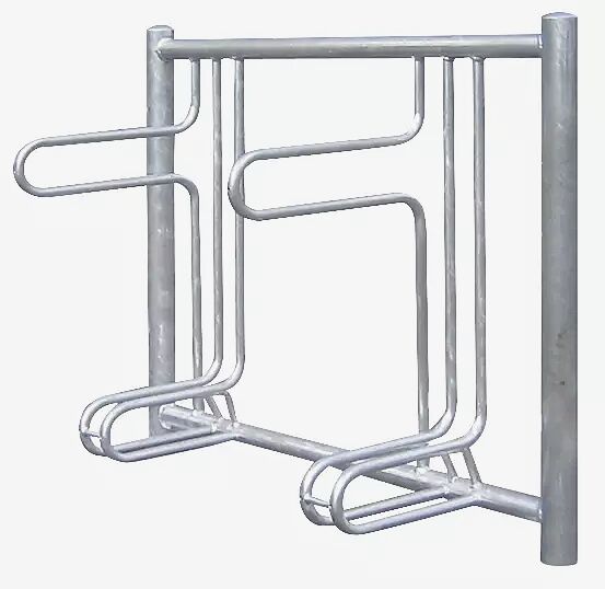 Fahrradständer ADELAIDE einseitig, zum Einbetonieren, 2 Stellplätze, feuerverzinkt