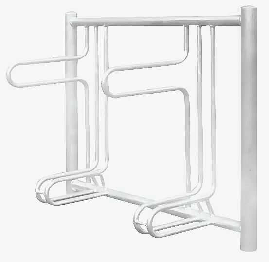 Fahrradständer ADELAIDE einseitig, zum Einbetonieren, 2 Stellplätze, Edelstahl