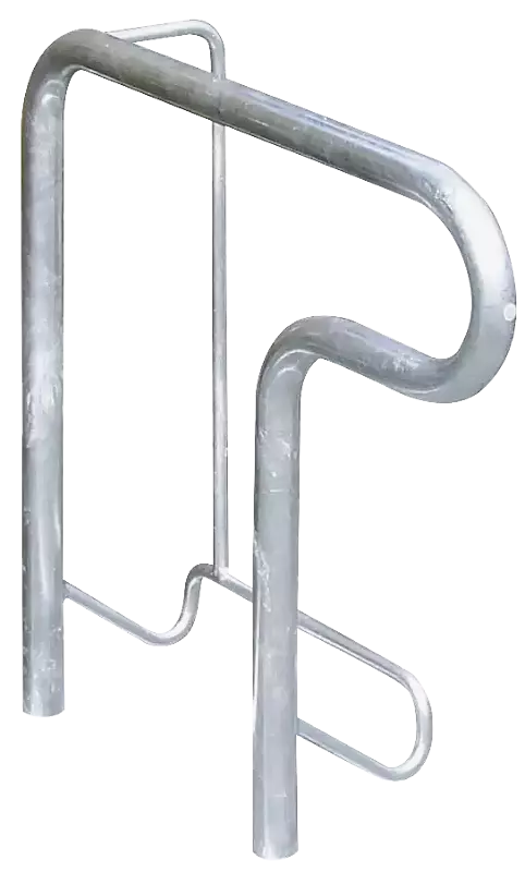 Einzelparker HEDLAND einseitig, tief, Tiefstellung kurzer Bügel, zum Aufdübeln bei -200 mm