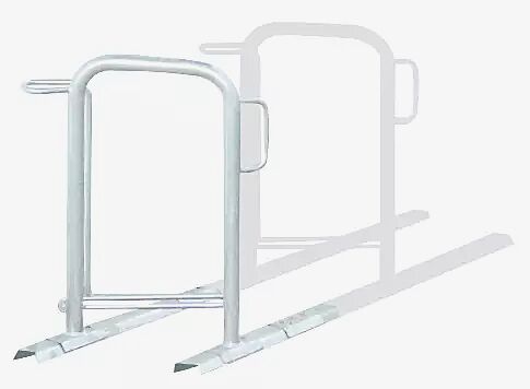 Fahrradparker MISSOURI-LIGHT einseitig 45°, tief, zum Aufdübeln bei +/- 0 mm, feuerverzinkt