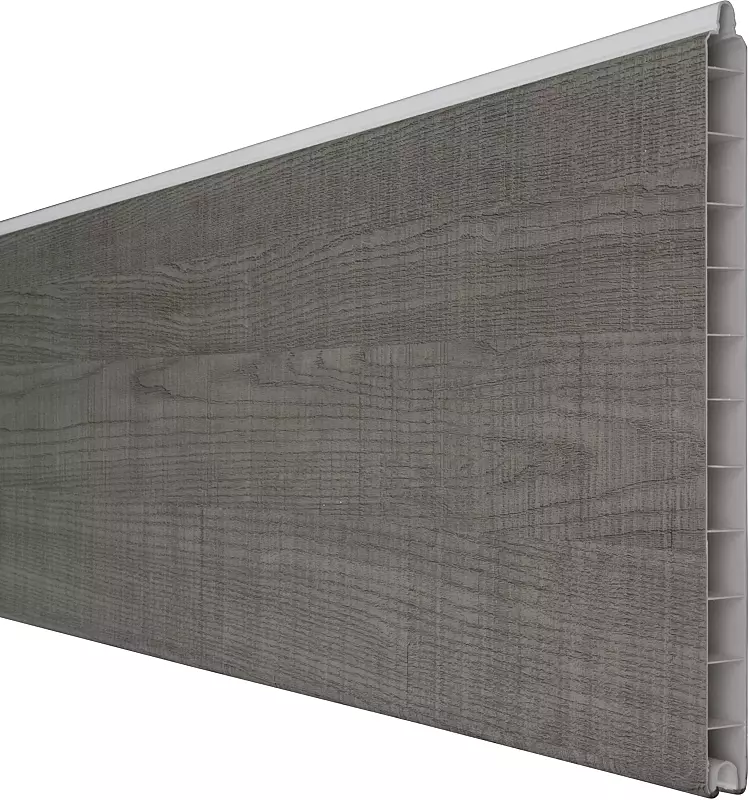 Wandelement foliert in grey ash cut