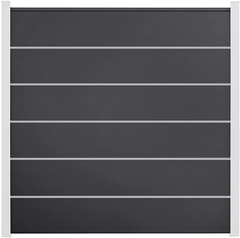 Sichtschutzwand WEXFORD, Ausführung PREMIUM, Wandelemente foliert in anthrazitgrau