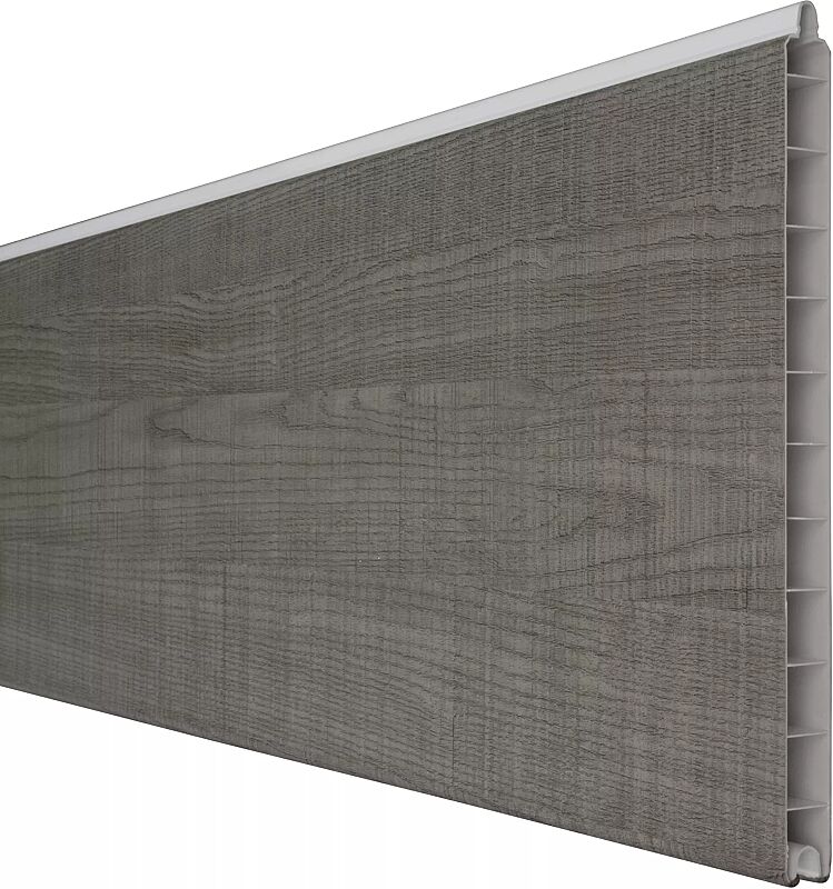 Wandelement foliert in grey ash cut