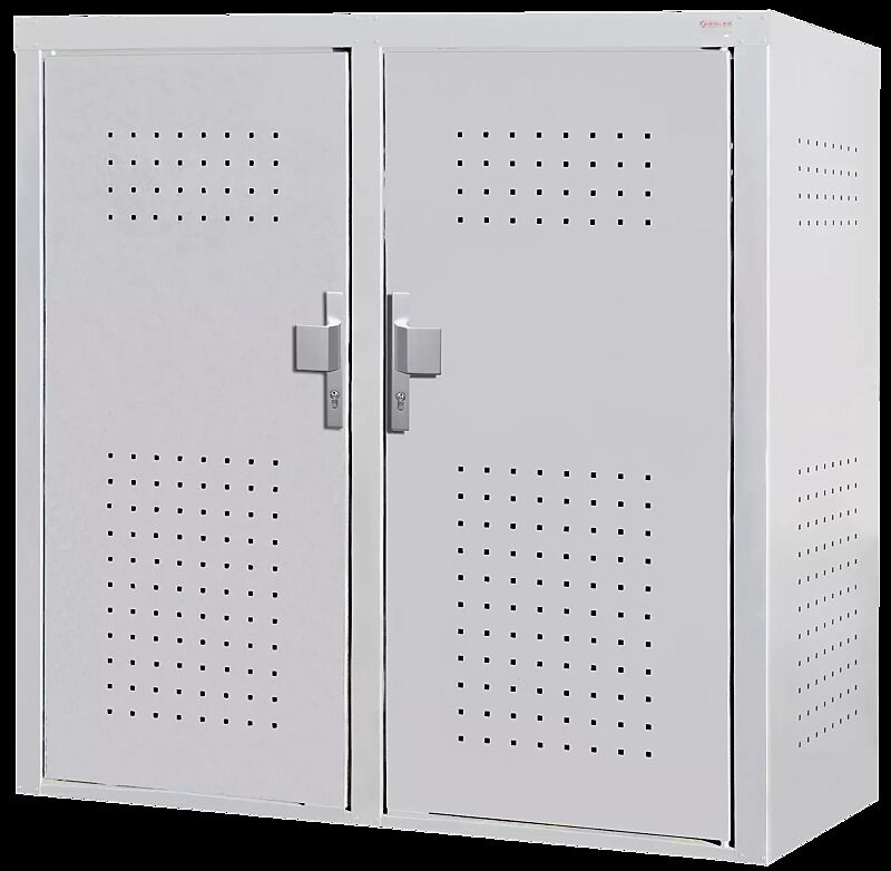 Müllbehälter-Doppelschrank FLEET Anlieferung: zerlegt auf Palette