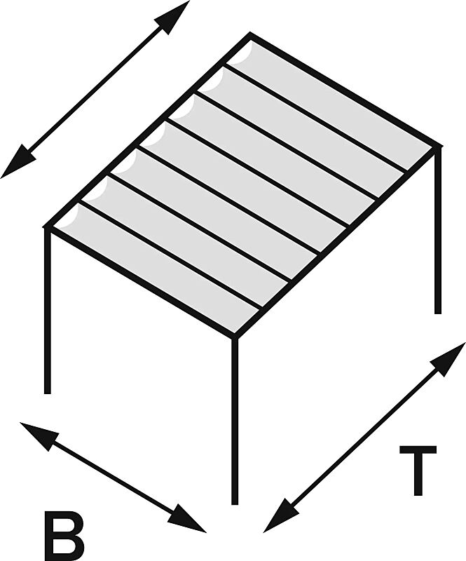 Pergola PESARO 4000 x 5000 mm, Tuch: lichtdurchlässiges Netztuch