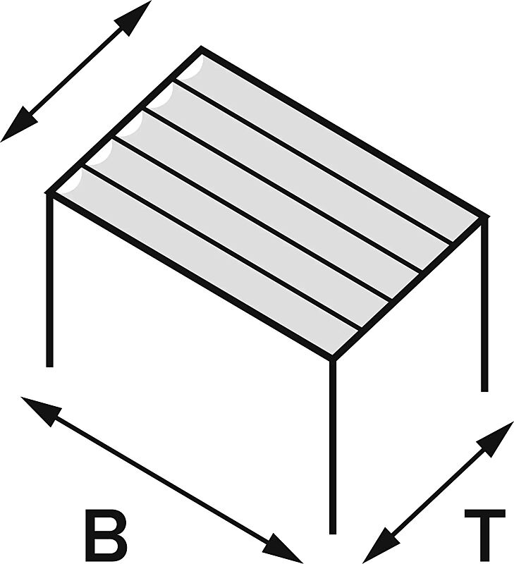 Pergola PESARO 5000 x 3000 mm, Tuch: lichtundurchlässiges PVC