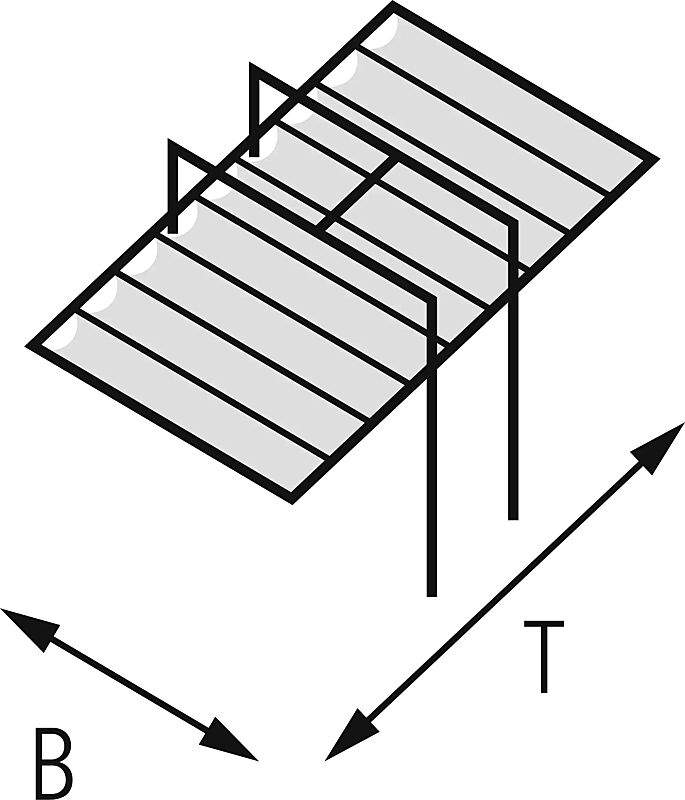 Markisen-Freigestell TERAMO 4000 x 5000 mm, Tuch: lichtundurchlässiges PVC