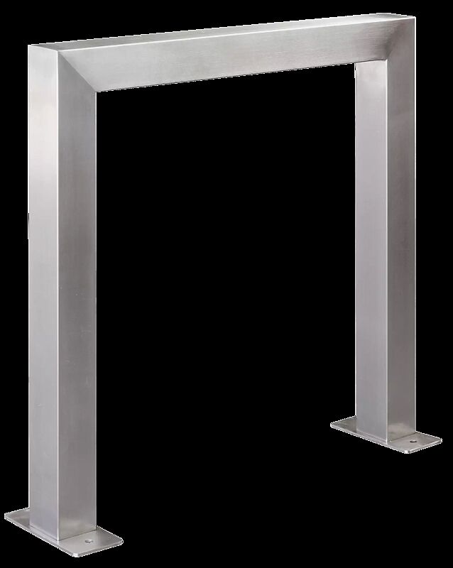 Anlehnbügel PRISMA zum Aufdübeln, Edelstahl