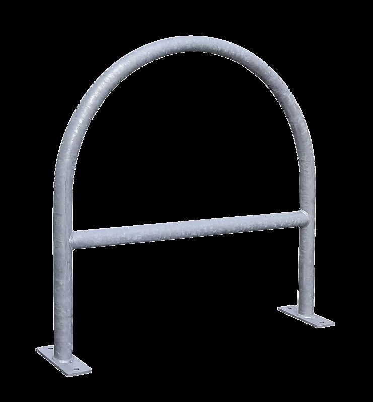 Anlehnbügel PALERMO mit Quersteg, zum Aufdübeln, feuerverzinkt