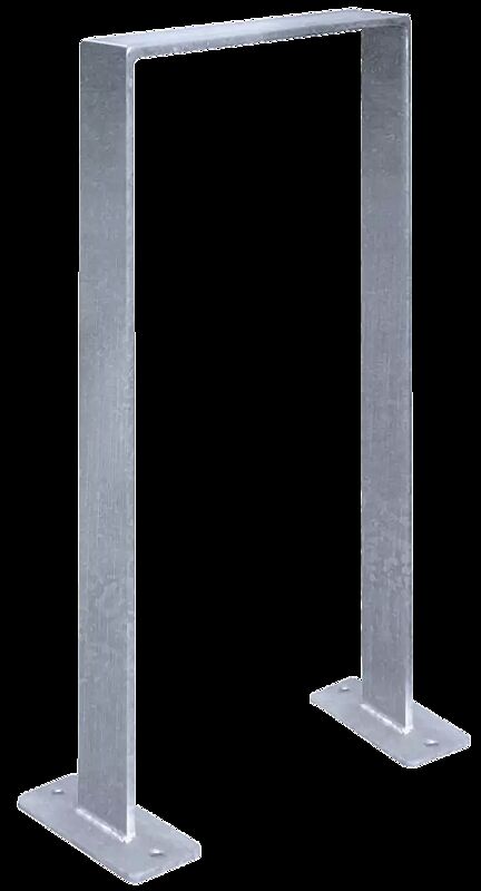 Anlehnbügel UTAH, ohne Quersteg, zum Aufdübeln, feuerverzinkt