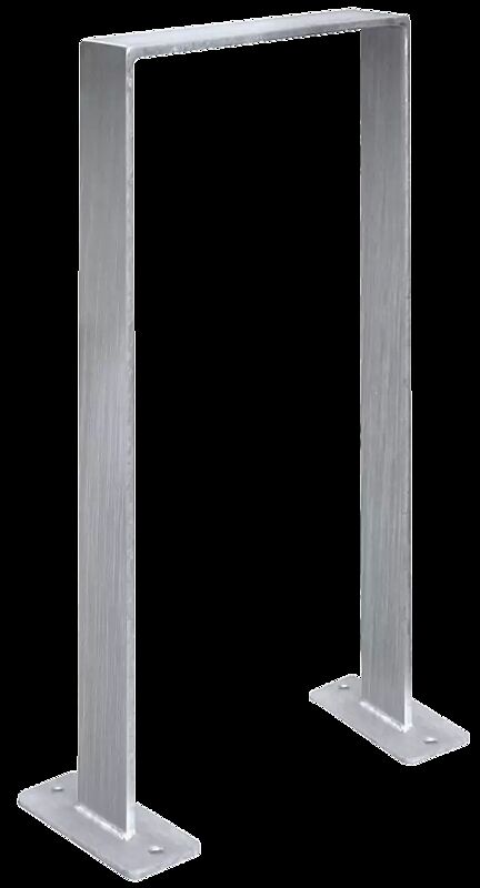 Anlehnbügel UTAH, ohne Quersteg, zum Aufdübeln, Edelstahl