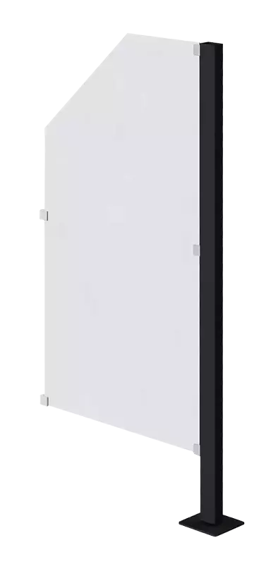 Seitenwand, ESG-Klarglas