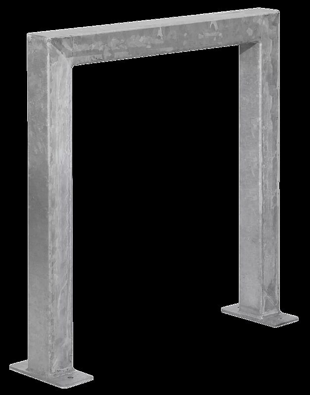 Anlehnbügel PRISMA zum Aufdübeln, feuerverzinkt