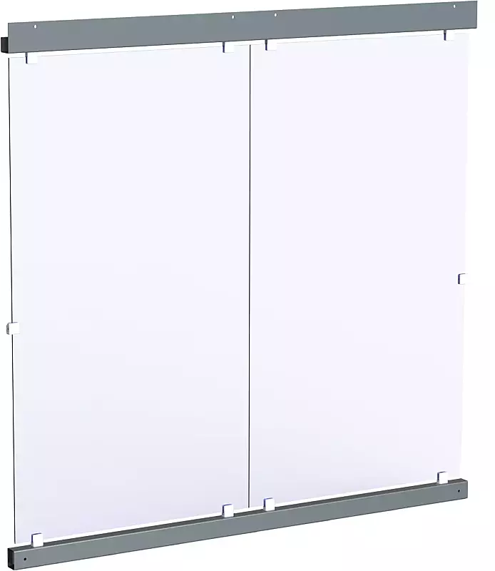 Rückwand aus ESG Klarglas mit Glasklemmhaltern