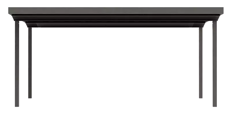 Pkw-Überdachung Z01, für 2 Pkw, Dachbreite x Dachtiefe 5290 x 5000 mm, Stahlkonstruktion in RAL 7016 anthrazitgrau