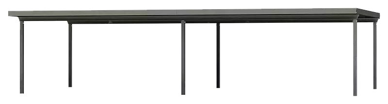 Pkw-Überdachung Z01, für 4 Pkw, Dachbreite x Dachtiefe 10290 mm x 5000 mm, Stahlkonstruktion in RAL 7016 anthrazitgrau