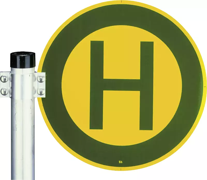 Spezialschelle zur Befestigung von Haltestellenschildern