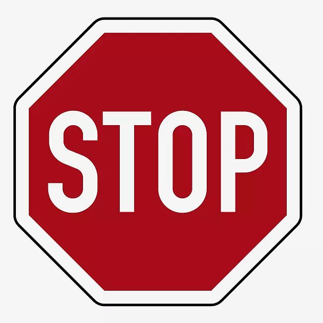 Verkehrszeichen: Halt. Vorfahrt gewähren.