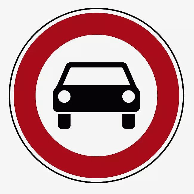 Verkehrszeichen: Verbot für Kraftwagen