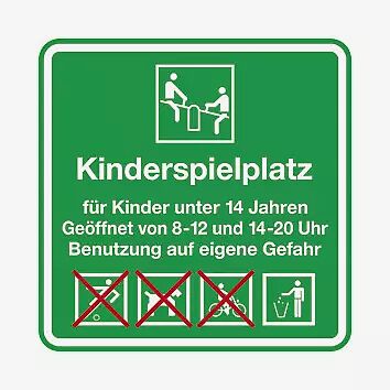 Hinweisschild: Spielplatz, 600 x 600 mm