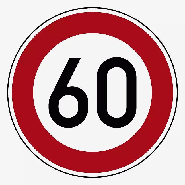 Verkehrszeichen: Zulässige Höchstgeschwindigkeit