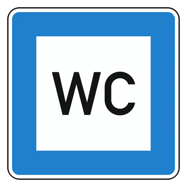 Verkehrszeichen: Toilette