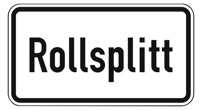 Verkehrszeichen: Rollsplitt