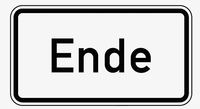 Verkehrszeichen: Ende